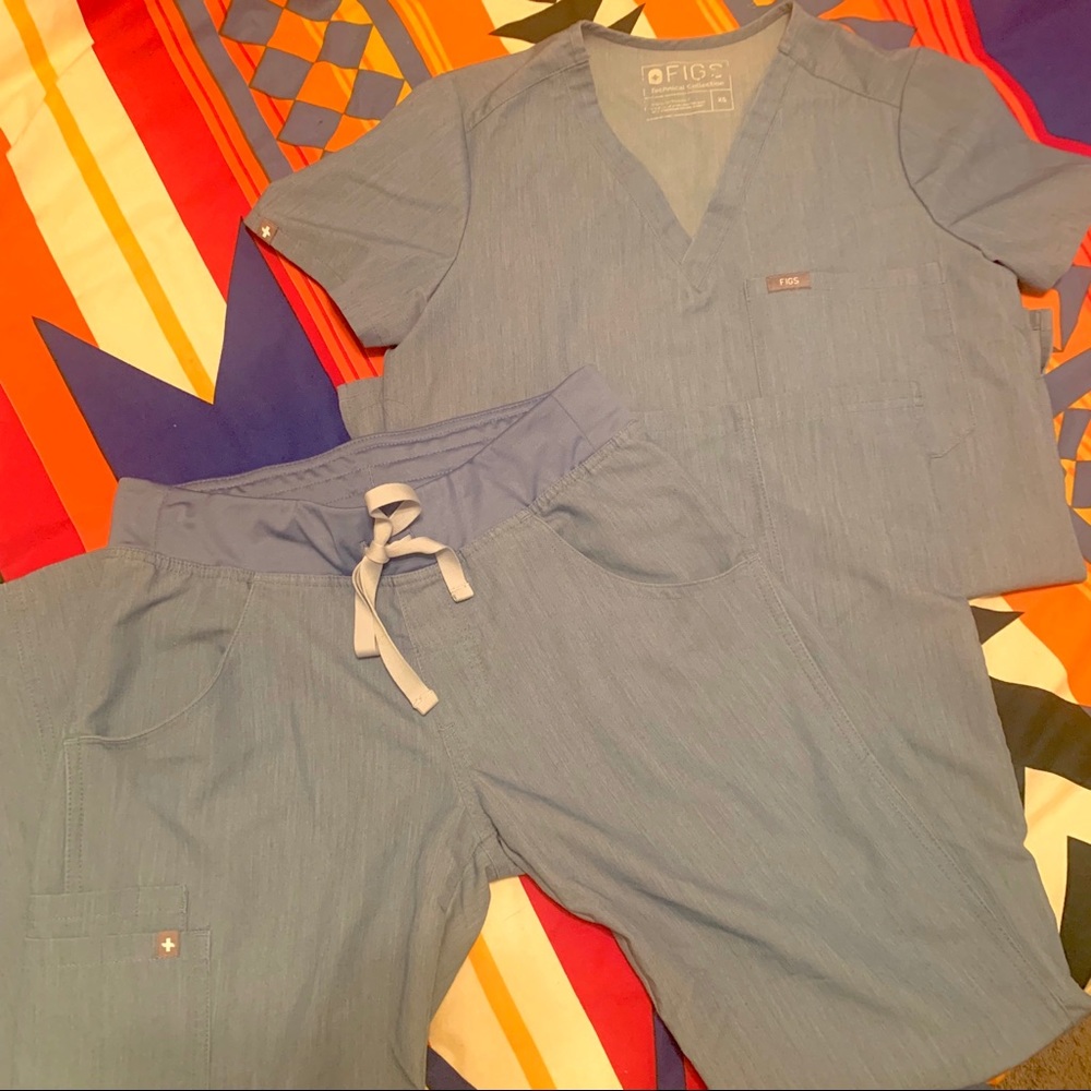 Figs Scrub set. Heather indigo, Limited Ed